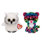 ty - Knuffel - Beanie Boo&apos;s - Ausitin Owl & Dot Leopard