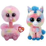 ty - Knuffel - Beanie Buddy - Avery Ostrich & Blitz Unicorn