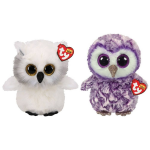 ty - Knuffel - Beanie Buddy - Austin Owl & Moonlight Owl