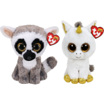 ty - Knuffel - Beanie Buddy - Linus Lemur & Pegasus Unicorn