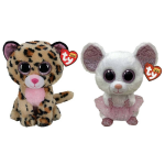 ty - Knuffel - Beanie Buddy - Livvie Leopard & Nina Mouse