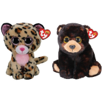 ty - Knuffel - Beanie Buddy - Livvie Leopard & Kodi Bear