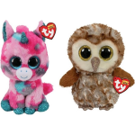 ty - Knuffel - Beanie Buddy - Gumball Unicorn & Percy Owl