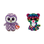 ty - Knuffel - Beanie Boo&apos;s - Moonlight Owl & Dot Leopard
