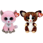 ty - Knuffel - Beanie Buddy - Fiona Pink Cat & Bush Baby Galago