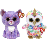 ty - Knuffel - Beanie Buddy - Cassidy Cat & Enchanted Owl