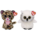 ty - Knuffel - Beanie Buddy - Livvie Leopard & Austin Owl