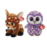 ty - Knuffel - Beanie Buddy - Buckley Deer & Moonligth Owl