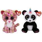 ty - Knuffel - Beanie Buddy - Lainey Leopard & Paris Panda