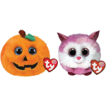 ty - Knuffel - Teeny Puffies - Halloween Pumpkin & Princess Husky