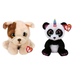 ty - Knuffel - Beanie Buddy - Houghie Dog & Paris Panda