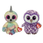 ty - Knuffel - Beanie Buddy - Cooper Sloth & Moonlight Owl
