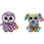 ty - Knuffel - Beanie Boo&apos;s - Moonlight Owl & Max Dog