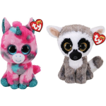 ty - Knuffel - Beanie Buddy - Gumball Unicorn & Linus Lemur