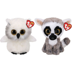 ty - Knuffel - Beanie Buddy - Austin Owl & Linus Lemur