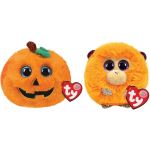 ty - Knuffel - Teeny Puffies - Halloween Pumpkin & Coconut Monkey