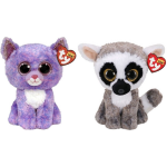 ty - Knuffel - Beanie Buddy - Cassidy Cat & Linus Lemur