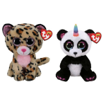 ty - Knuffel - Beanie Buddy - Livvie Leopard & Paris Panda
