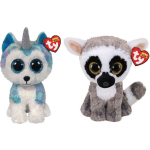 ty - Knuffel - Beanie Buddy - Helena Husky & Linus Lemur