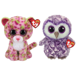 ty - Knuffel - Beanie Buddy - Lainey Leopard & Moonlight Owl