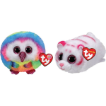 ty - Knuffel - Teeny Puffies - Owel Owl & Tabor Tiger