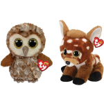 ty - Knuffel - Beanie Buddy - Percy Owl & Buckley Deer