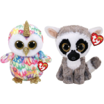 ty - Knuffel - Beanie Buddy - Enchanted Owl & Linus Lemur