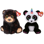 ty - Knuffel - Beanie Buddy - Kodi Bear & Paris Panda