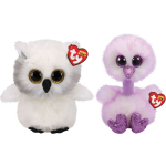 ty - Knuffel - Beanie Buddy - Austin Owl & Kenya Ostrich