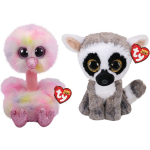 ty - Knuffel - Beanie Buddy - Avery Ostrich & Linus Lemur