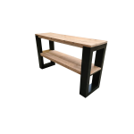 Wood4you - Side Table New Orleans Steigerhout 160lx78hx38d Cm Zwart - Bruin