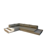 Wood4you - Loungeset 12 Steigerhout 250cm/250cm Incl Kussens (Gl) - Bruin