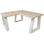 Wood4you Hoekbureau Vancouver Vurenhout 180/130lx76dx75h Wit