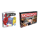 Hasbro Spellenbundel - 2 Stuks - Vier Op &apos;N Rij & Monopoly Valsspelerseditie