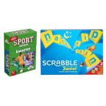 Mattel Spellenbundel - 2 Stuks - Kwartet Sport Weetjes & Scrabble Junior