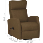Vidaxl Sta-op-stoel Verstelbaar Stof Donker - Bruin