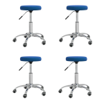 Vidaxl Eetkamerstoelen 4 St Fluweel - Blauw