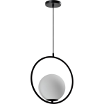 Quvio Hanglamp Glas Rond - Quv5122l-black - Zwart
