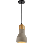 Quvio Hanglamp Hout En Beton - Quv5047l-grey - Grijs