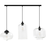 Quvio Hanglamp Glas 3-lichts - Quv5124l-black - Zwart