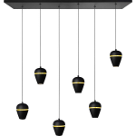 Highlight Hanglamp Kobe 6 Lichts L 116 Cm - Zwart