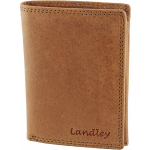 Landley Vintage Leren Billfold Rfid Portemonnee - Dames En Heren Portefeuille - Staand Model - Echt Pull-up Leer - Bruin