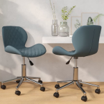 Vidaxl Eetkamerstoelen Draaibaar 2 St Fluweel - Blauw