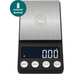 Ease Electronicz Digitale Mini Precisie Keukenweegschaal - 0,01 Tot 200 Gram - 14.2 X 7.5 Cm - Pocket Scale Op Batterij - Grijs