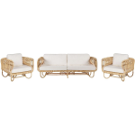 Beliani Dolcedo - Loungeset-natuurlijk-rotan - Beige