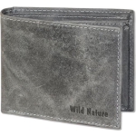 Wild Nature Leren Vintage Heren Billfold Portemonnee - Grijs