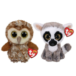 ty - Knuffel - Beanie Boo&apos;s - Percy Owl & Linus Lemur