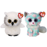 ty - Knuffel - Beanie Buddy - Austin Owl & Opal Cat