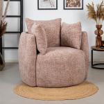 Bronx71 Fauteuil Ruby Chenille Stof. - Roze
