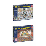 Jumbo Jan Van Haasteren Puzzelbundel - 2 Stuks - Veemarkt 1000 Stukjes & Eurovisie Songfestival 1000 Stukjes